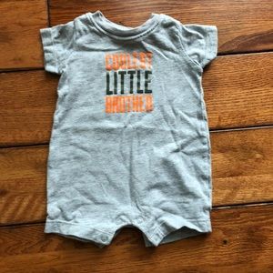 Carter’s 3 month grey shortie onesie